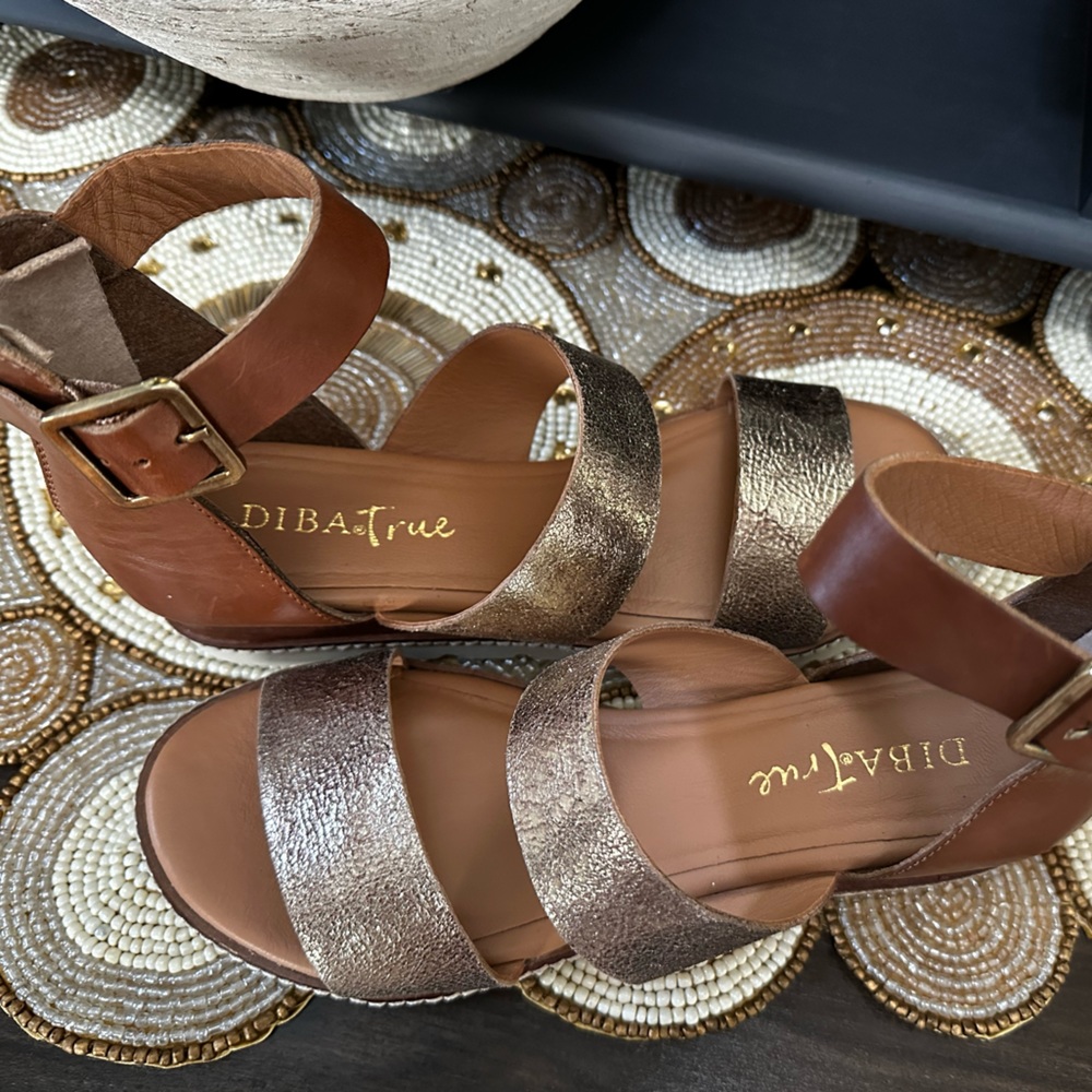 DIBA true - bronze leather sandals NBW